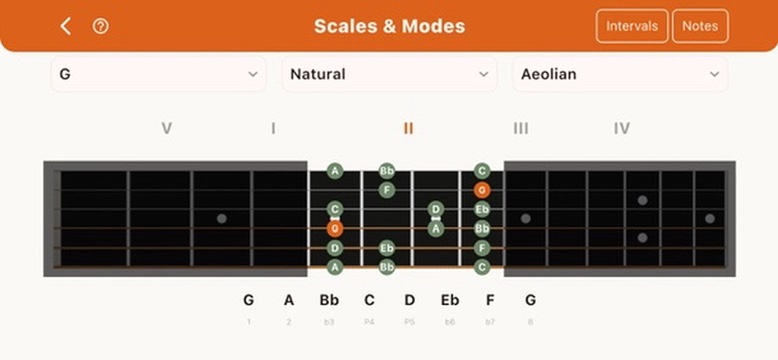 Mind the Guitar visualization